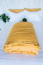 Load image into Gallery viewer, Yellow Linen Duvet Cover
