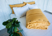 Load image into Gallery viewer, Yellow Linen Duvet Cover
