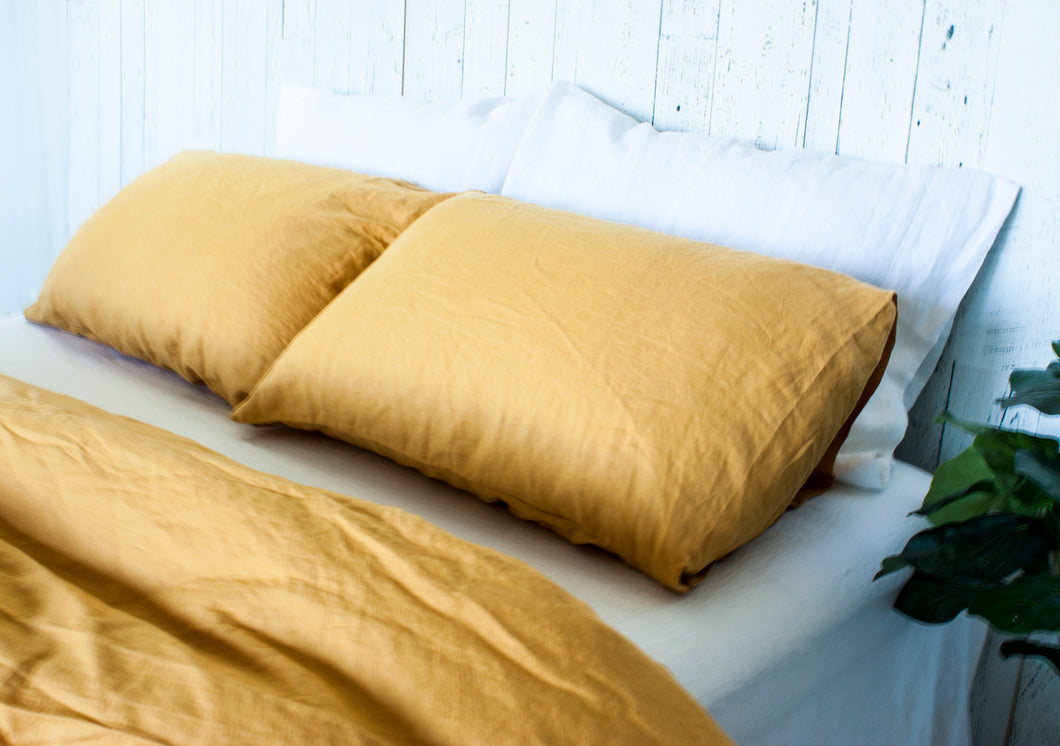 Linen Pillowcase with Side Envelope Closure